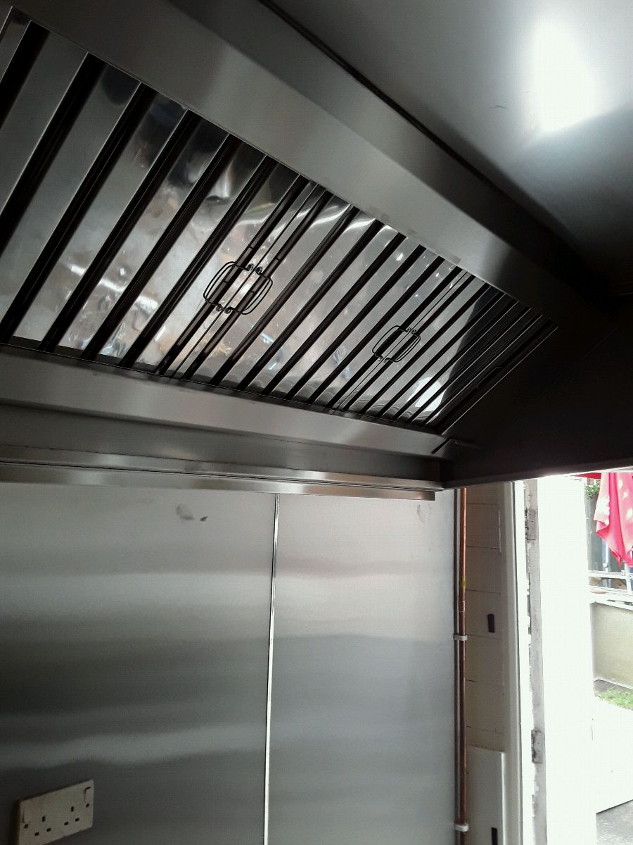 Stainless steel wall canopy fitted by Dolphin Fabrications