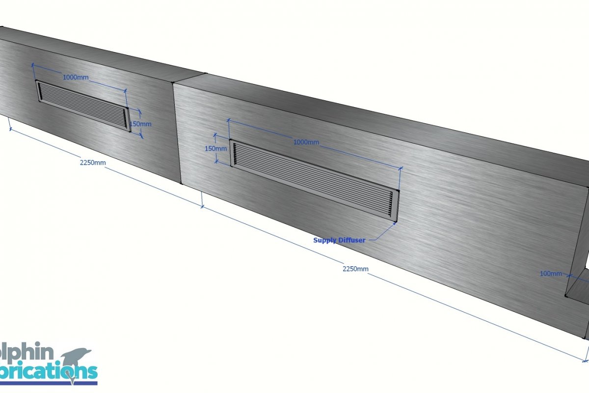 cad drawing of plenum boxes